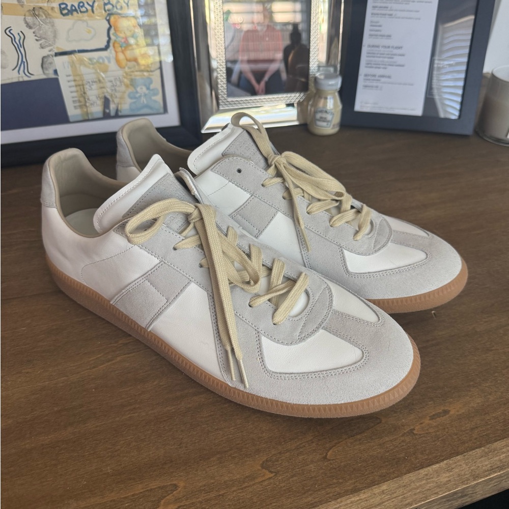 Maison Martin Margiela White and Cream Sneakers